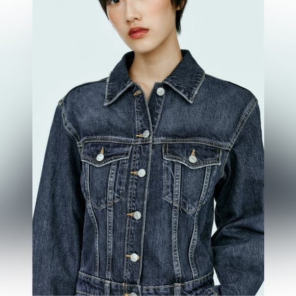 ZARA DENIM TRF JUMPSUIT Size Small NWT - Picture 5 of 12